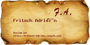 Fritsch Adrián névjegykártya